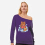 Pirate Maneki Neko-Womens-Off Shoulder-Sweatshirt-ellr