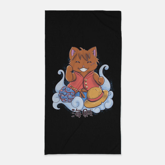 Pirate Maneki Neko-None-Beach-Towel-ellr