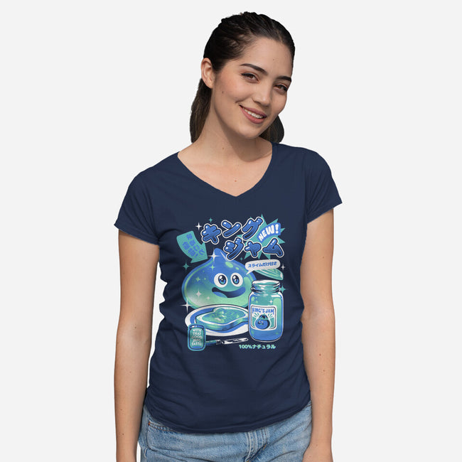 New Slime Jam-Womens-V-Neck-Tee-ilustrata