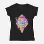 New Ice Quest-Womens-V-Neck-Tee-ilustrata