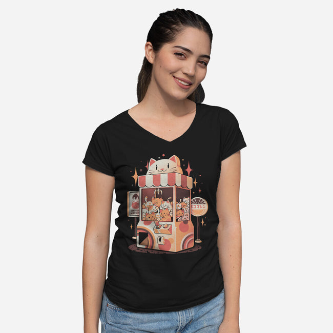 Serotonin Machine-Womens-V-Neck-Tee-eduely