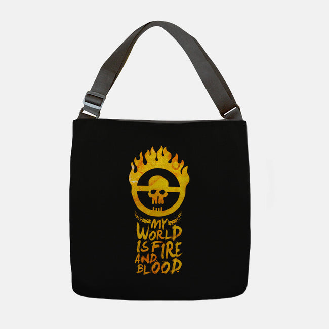 My World Is Fire-None-Adjustable Tote-Bag-demonigote
