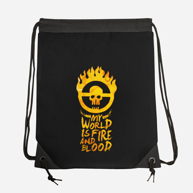 My World Is Fire-None-Drawstring-Bag-demonigote