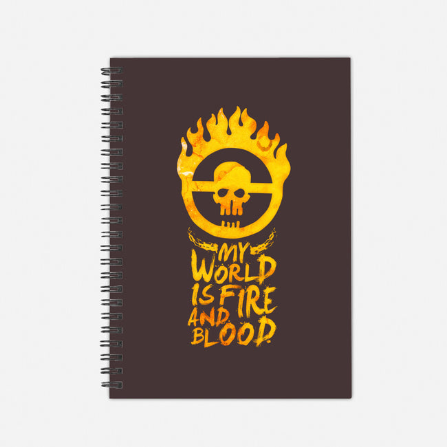 My World Is Fire-None-Dot Grid-Notebook-demonigote