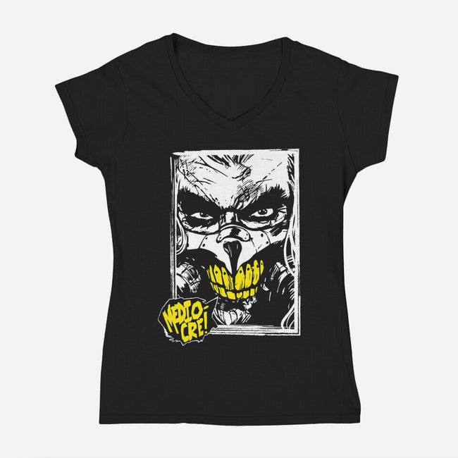 Mediocre-Womens-V-Neck-Tee-demonigote