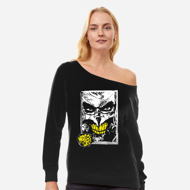 Mediocre-Womens-Off Shoulder-Sweatshirt-demonigote