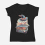 Reading Books Is Fun-Womens-V-Neck-Tee-glitchygorilla