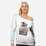 Reading Books Is Fun-Womens-Off Shoulder-Sweatshirt-glitchygorilla