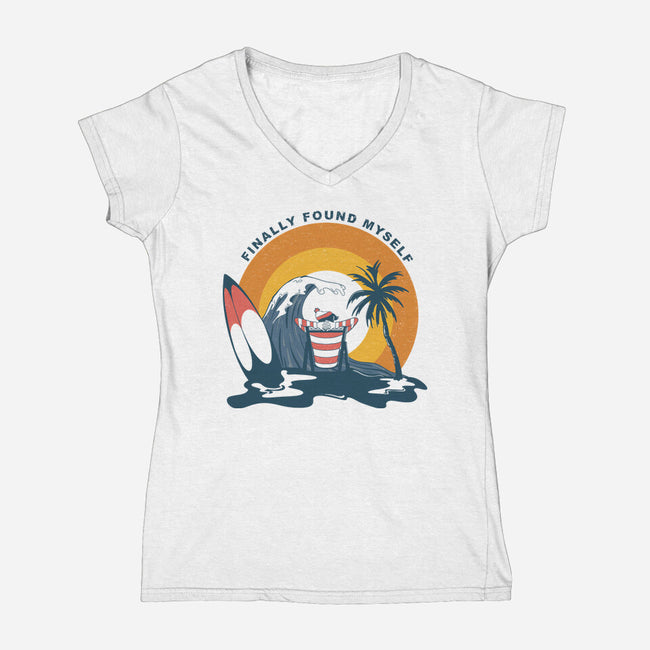 Finally Found Myself-Womens-V-Neck-Tee-Claudia