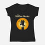 The Karate Heeler-Womens-V-Neck-Tee-retrodivision