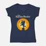 The Karate Heeler-Womens-V-Neck-Tee-retrodivision