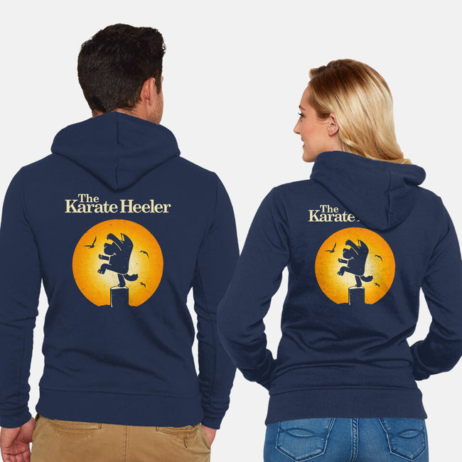 The Karate Heeler-Unisex-Zip-Up-Sweatshirt-retrodivision