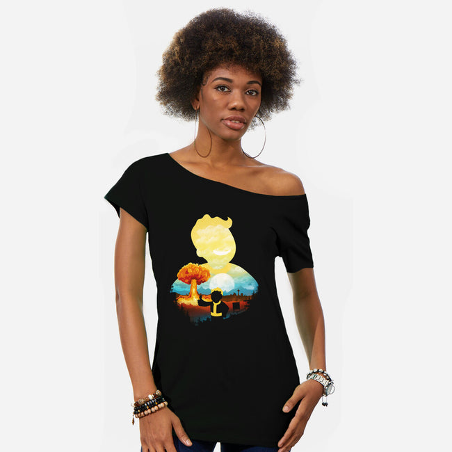 Nuka Landscape-Womens-Off Shoulder-Tee-dandingeroz