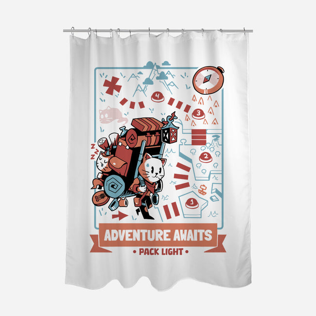 Adventure Awaits Pack Light-None-Polyester-Shower Curtain-Heyra Vieira