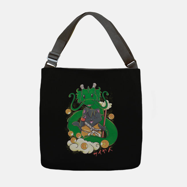 Saiyan Maneki Neko-None-Adjustable Tote-Bag-ellr