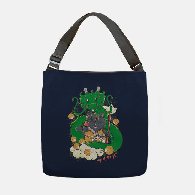 Saiyan Maneki Neko-None-Adjustable Tote-Bag-ellr