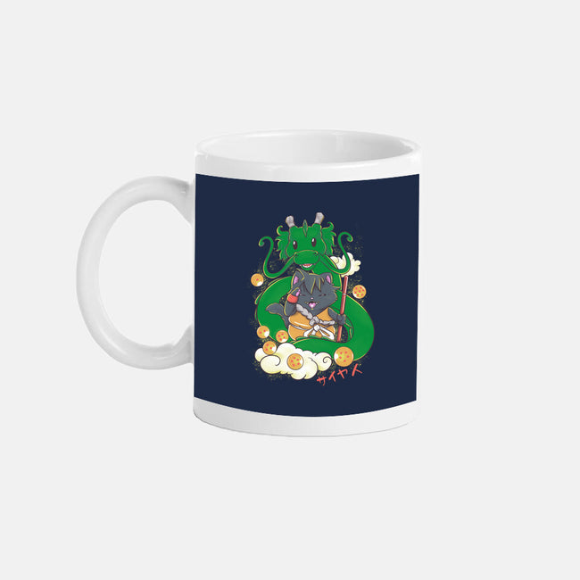 Saiyan Maneki Neko-None-Mug-Drinkware-ellr