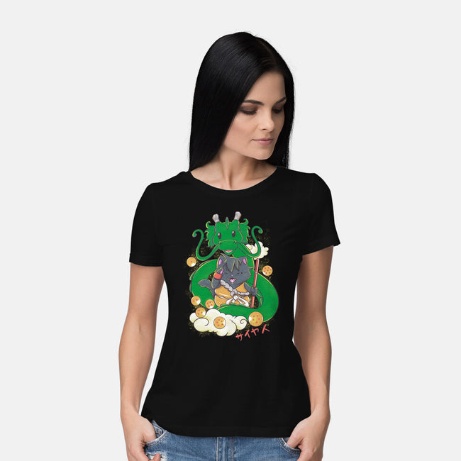 Saiyan Maneki Neko-Womens-Basic-Tee-ellr