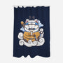 Ninja Maneki Neko-None-Polyester-Shower Curtain-ellr