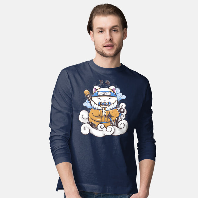 Ninja Maneki Neko-Mens-Long Sleeved-Tee-ellr