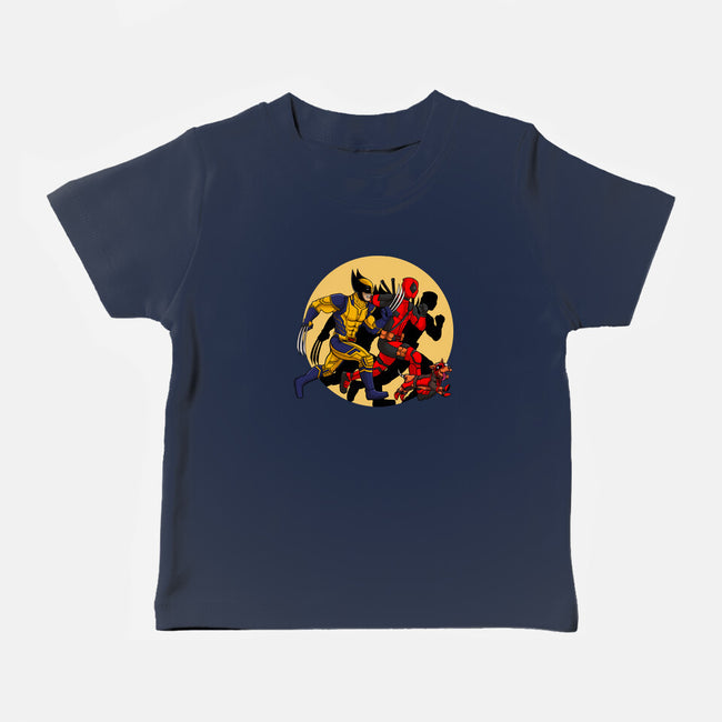 The Adventure Of Deapool And Wolverine-Baby-Basic-Tee-sin9lefighter