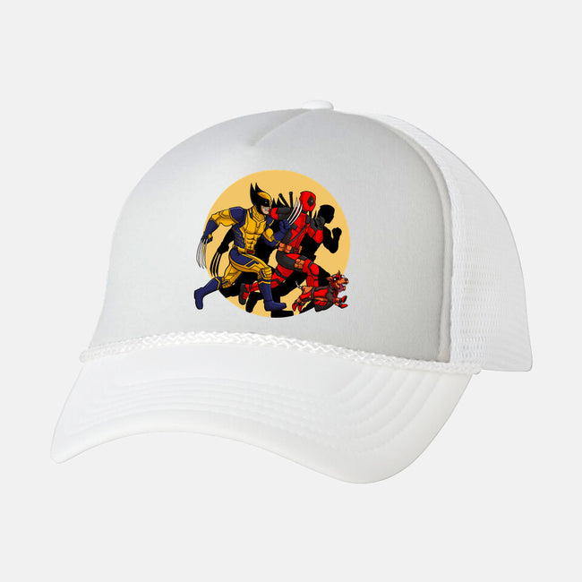 The Adventure Of Deapool And Wolverine-Unisex-Trucker-Hat-sin9lefighter