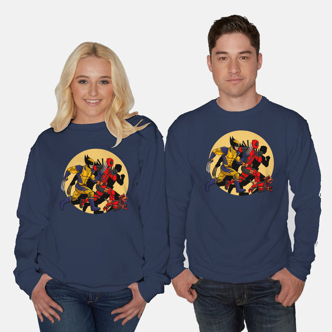 The Adventure Of Deapool And Wolverine-Unisex-Crew Neck-Sweatshirt-sin9lefighter