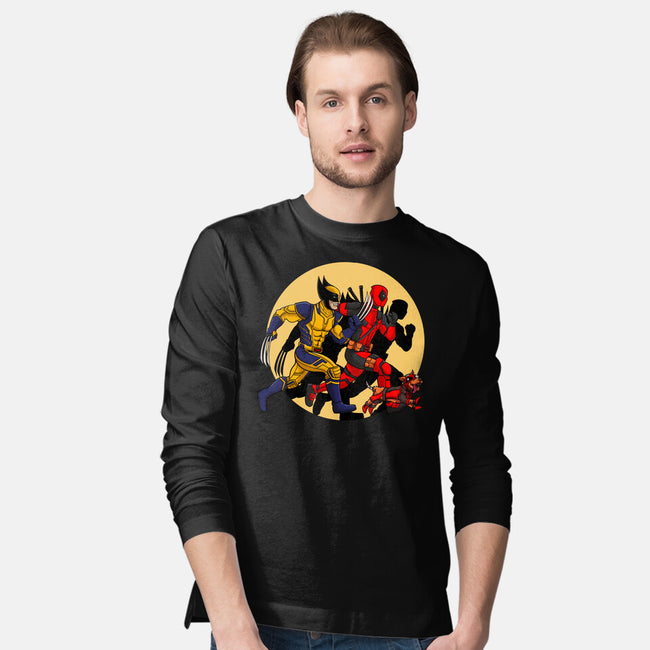 The Adventure Of Deapool And Wolverine-Mens-Long Sleeved-Tee-sin9lefighter