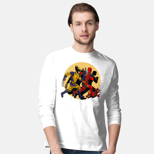 The Adventure Of Deapool And Wolverine-Mens-Long Sleeved-Tee-sin9lefighter