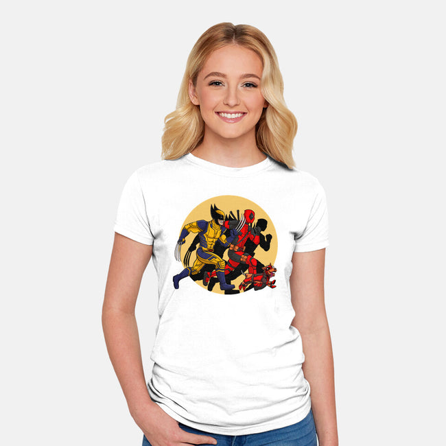 The Adventure Of Deapool And Wolverine-Womens-Fitted-Tee-sin9lefighter