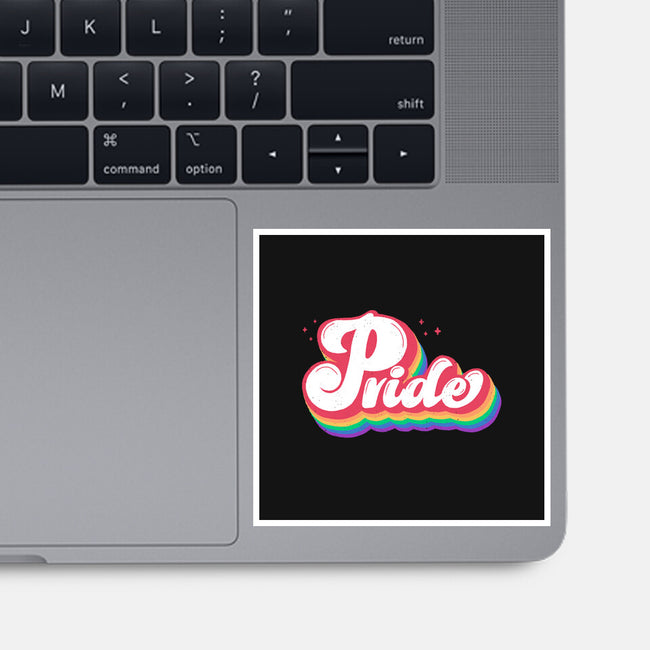 Pride Vintage Text-None-Glossy-Sticker-xMorfina