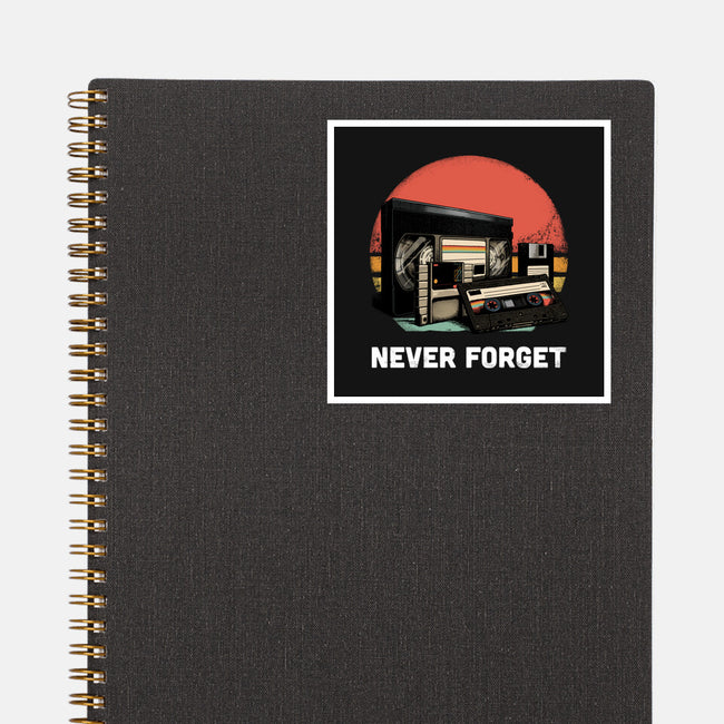 Never Forget Cassette-None-Glossy-Sticker-GoshWow