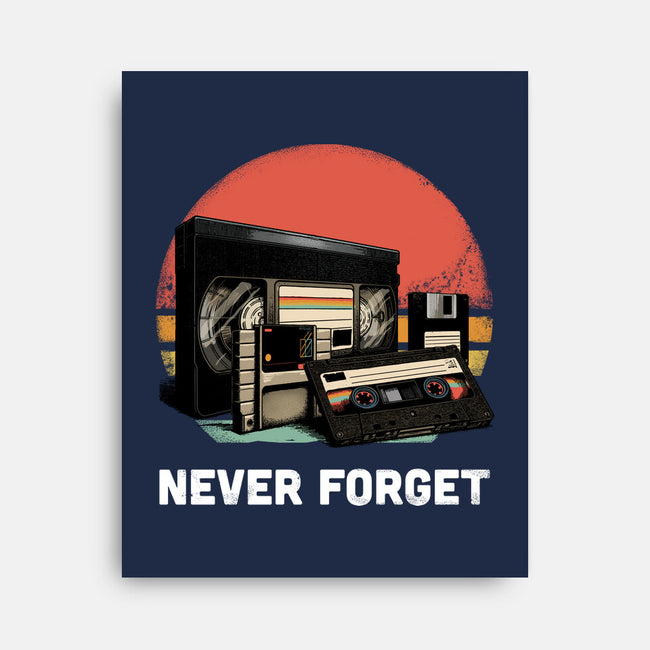 Never Forget Cassette-None-Stretched-Canvas-GoshWow