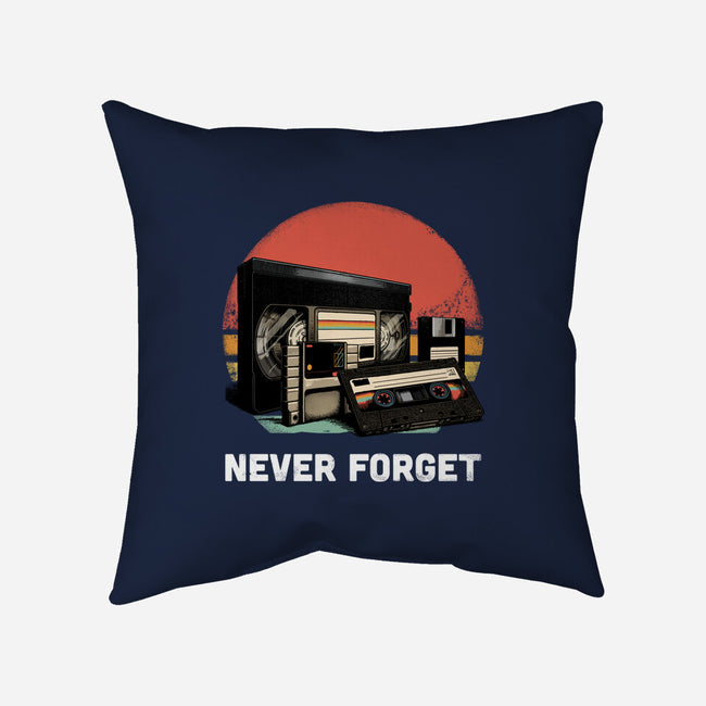 Never Forget Cassette-None-Non-Removable Cover w Insert-Throw Pillow-GoshWow