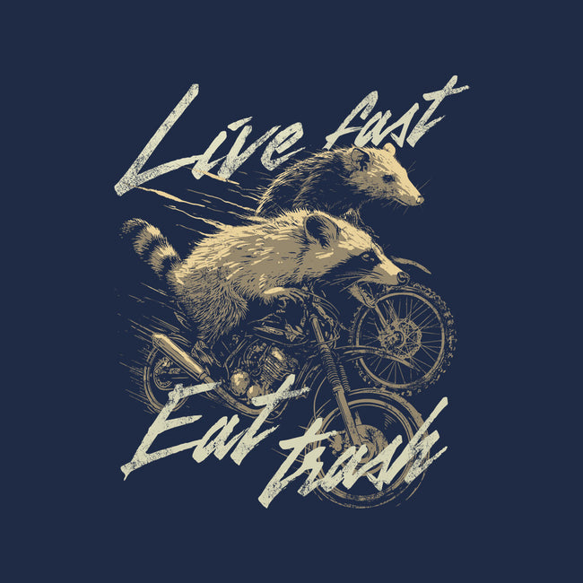 Raccoon Live Fast Eat Trash-None-Beach-Towel-GoshWow