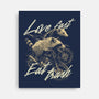 Raccoon Live Fast Eat Trash-None-Stretched-Canvas-GoshWow