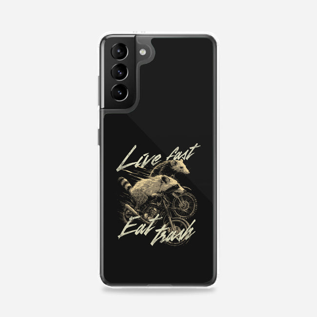 Raccoon Live Fast Eat Trash-Samsung-Snap-Phone Case-GoshWow