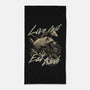 Raccoon Live Fast Eat Trash-None-Beach-Towel-GoshWow