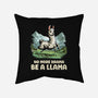 Drama Llama-None-Removable Cover-Throw Pillow-GoshWow