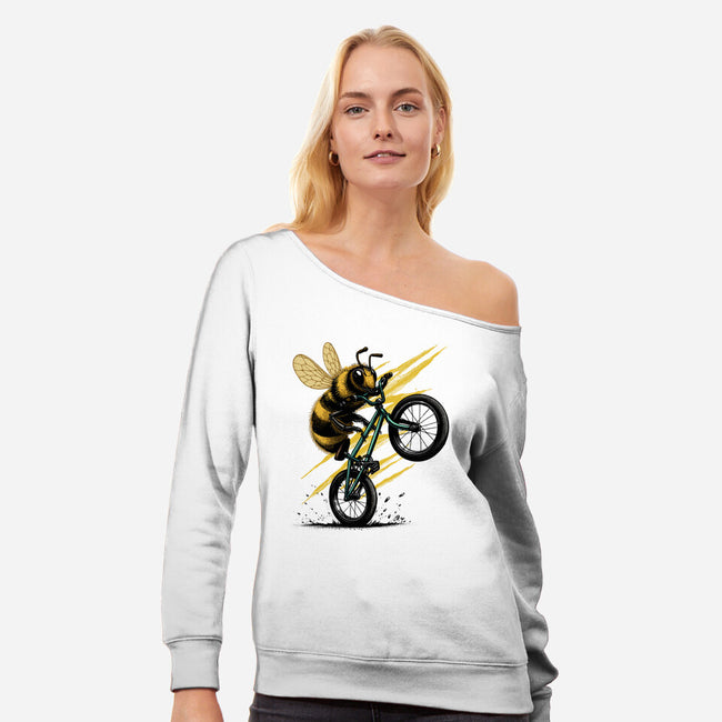 Buzzcycle-Womens-Off Shoulder-Sweatshirt-GoshWow