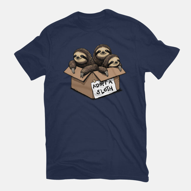 Adopt A Sloth-Womens-Basic-Tee-GoshWow