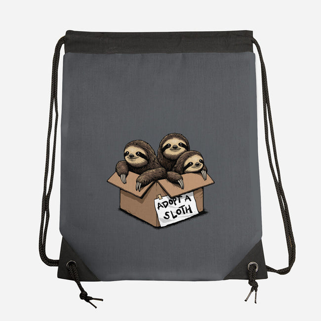 Adopt A Sloth-None-Drawstring-Bag-GoshWow