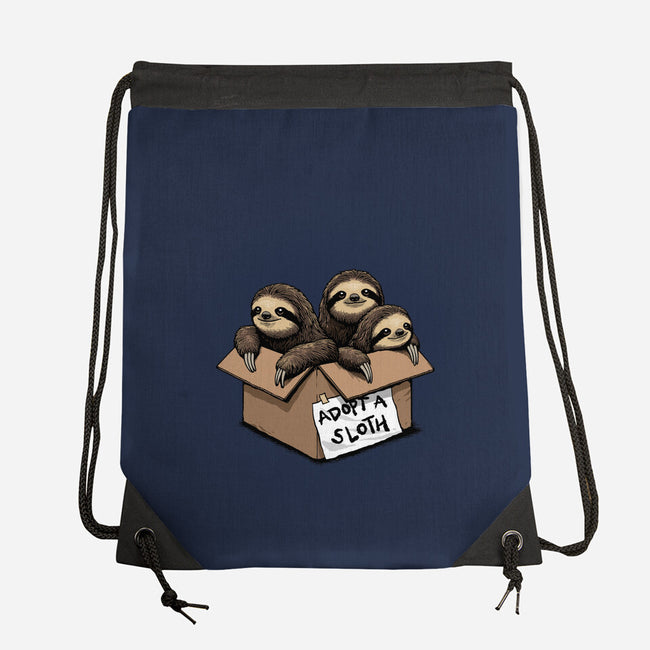 Adopt A Sloth-None-Drawstring-Bag-GoshWow