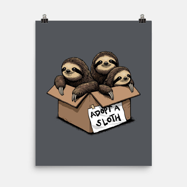 Adopt A Sloth-None-Matte-Poster-GoshWow
