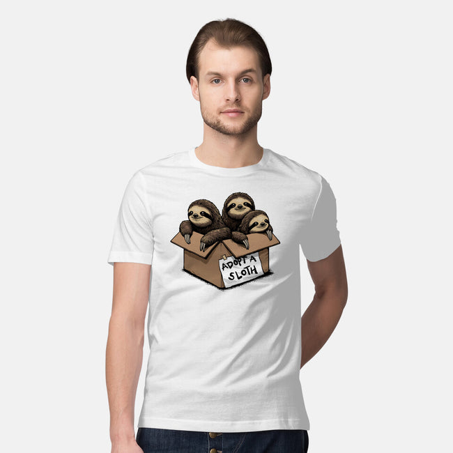 Adopt A Sloth-Mens-Premium-Tee-GoshWow