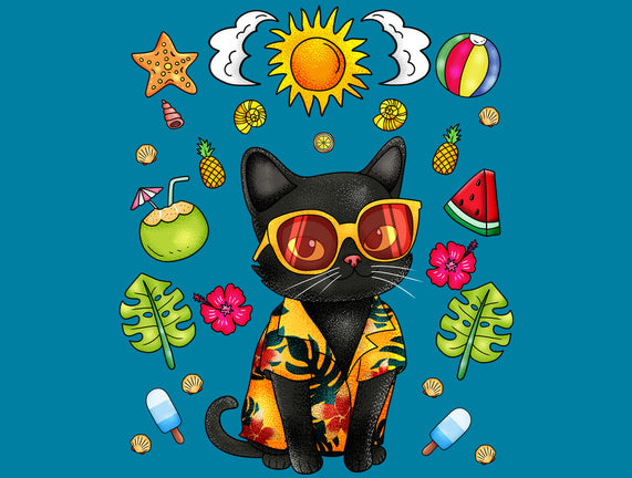 Summer Black Cat