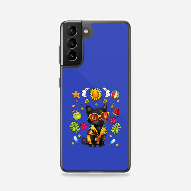 Summer Black Cat-Samsung-Snap-Phone Case-JamesQJO