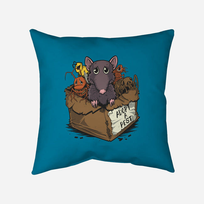 Adopt A Pest-None-Non-Removable Cover w Insert-Throw Pillow-Betmac