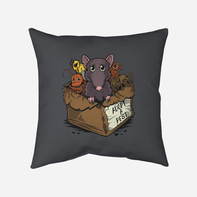 Adopt A Pest-None-Removable Cover w Insert-Throw Pillow-Betmac