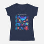 The Sound Of The Sea-Womens-V-Neck-Tee-NemiMakeit